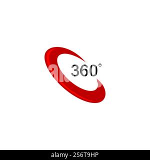 360 Degree View Related Vector Icons design template Stock Vector