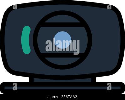 Webcam Icon. Editable Bold Outline With Color Fill Design. Vector Illustration. Stock Vector