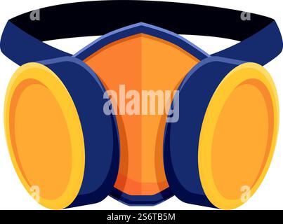 Gas mask icon cartoon vector. Mine industry. Sand work. Gas mask icon cartoon vector. Mine industry Stock Vector