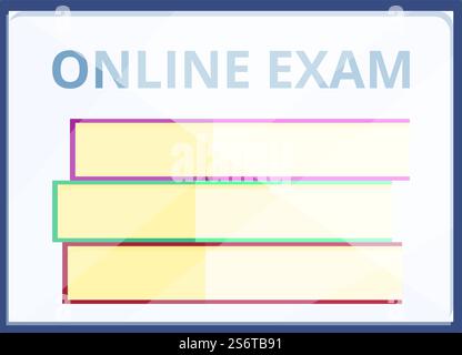 Online education icon cartoon vector. Exam test. Digital form. Online education icon cartoon vector. Exam test Stock Vector