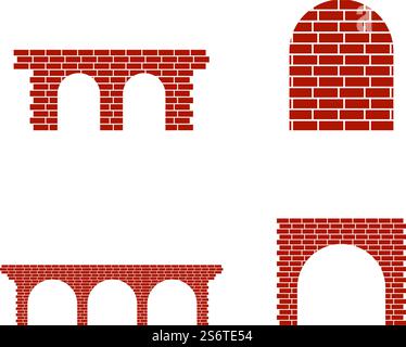Brick wall logo vector ilustration design Stock Vector