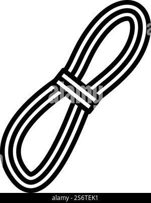 Climbing Rope Icon. Bold outline design with editable stroke width ...