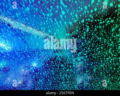 Windshield passing through a car wash Stock Photo