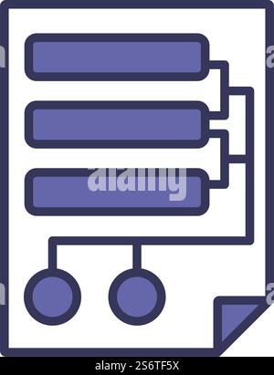 Code Map Icon. Editable Bold Outline With Color Fill Design. Vector Illustration. Stock Vector