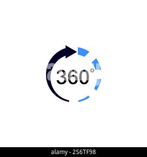 360 Degree View Related Vector Icons design template Stock Vector