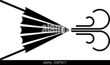 Fire bellows furnace Windower blowing wind tool blacksmith forge icon black color vector illustration image flat style simple. Fire bellows furnace Windower blowing wind tool blacksmith forge icon black color vector illustration image flat style Stock Vector