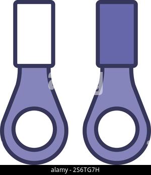 Connection Terminal Ring Icon. Editable Bold Outline With Color Fill Design. Vector Illustration. Stock Vector
