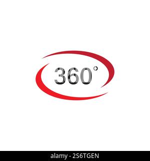 360 Degree View Related Vector Icons design template Stock Vector