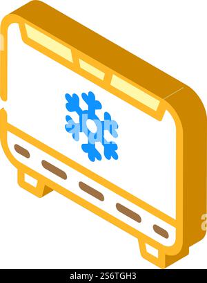 freezer electronics isometric icon vector. freezer electronics sign. isolated symbol illustration. freezer electronics isometric icon vector illustration Stock Vector