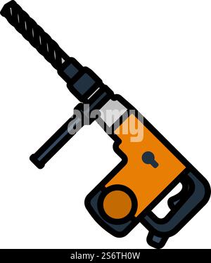 Electric Perforator Icon. Editable Bold Outline With Color Fill Design ...
