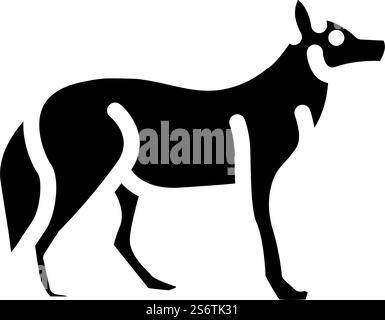 wolf animal glyph icon vector. wolf animal sign. isolated contour symbol black illustration. wolf animal glyph icon vector illustration Stock Vector