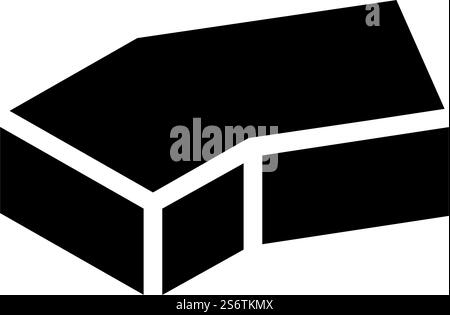 construction material facing brick glyph icon vector illustration Stock ...