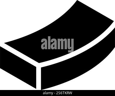 curved brick glyph icon vector illustration Stock Vector Image & Art ...