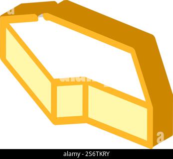 facing brick for building isometric icon vector. facing brick for building sign. isolated symbol illustration. facing brick for building isometric icon vector illustration Stock Vector