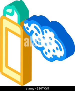aerosol spray isometric icon vector. aerosol spray sign. isolated symbol illustration. aerosol spray isometric icon vector illustration Stock Vector