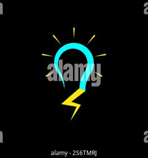 Bulb technology ilustration logo vector design Stock Vector