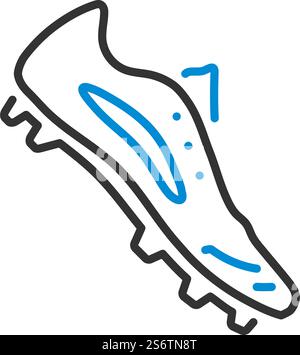 Baseball Boot Icon. Editable Bold Outline With Color Fill Design. Vector Illustration. Stock Vector