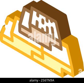 lumber and plywood isometric icon vector. lumber and plywood sign. isolated symbol illustration. lumber and plywood isometric icon vector illustration Stock Vector