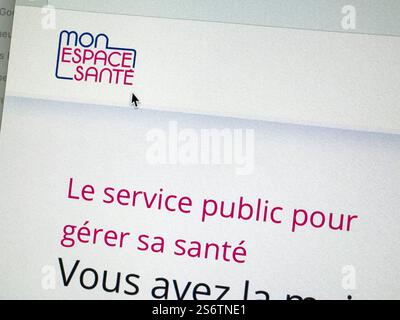 Mon espace sante,, digital health space for all users in France Stock Photo