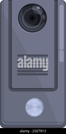 Doorbell intercom icon cartoon vector. Video system. Control entrance. Doorbell intercom icon cartoon vector. Video system Stock Vector