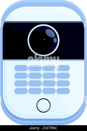 Intercom panel icon cartoon vector. Door system. Camera security. Intercom panel icon cartoon vector. Door system Stock Vector