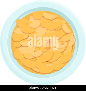 Cornflakes breakfast icon cartoon vector. Cereal bowl. Milk corn. Cornflakes breakfast icon cartoon vector. Cereal bowl Stock Vector
