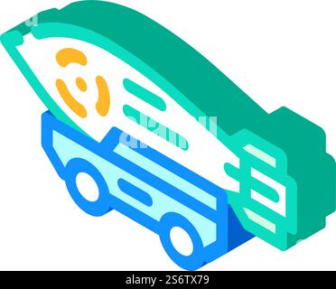 nuclear bomb isometric icon vector. nuclear bomb sign. isolated symbol illustration. nuclear bomb isometric icon vector illustration Stock Vector