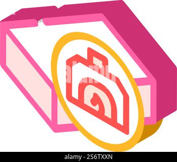brick for ovens isometric icon vector. brick for ovens sign. isolated symbol illustration. brick for ovens isometric icon vector illustration Stock Vector