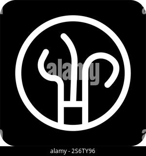 wire socket glyph icon vector. wire socket sign. isolated contour symbol black illustration. wire socket glyph icon vector illustration Stock Vector