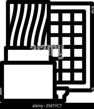 medium voltage cables line icon vector illustration Stock Vector Image ...