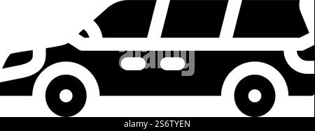 mpv minivan transport glyph icon vector. mpv minivan transport sign. isolated contour symbol black illustration. mpv minivan transport glyph icon vector illustration Stock Vector