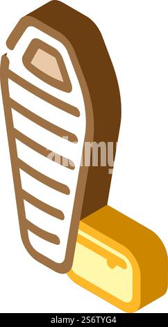 sleeping bag isometric icon vector. sleeping bag sign. isolated symbol illustration. sleeping bag isometric icon vector illustration Stock Vector