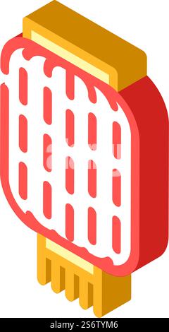 lantern chinese isometric icon vector. lantern chinese sign. isolated symbol illustration. lantern chinese isometric icon vector illustration Stock Vector