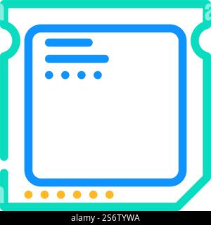 cpu computer detail color icon vector illustration Stock Vector Image ...