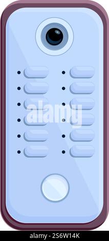 Intercom phone icon cartoon vector. Door system. Security camera. Intercom phone icon cartoon vector. Door system Stock Vector