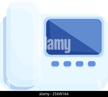 Intercom keypad icon cartoon vector. Video door. Phone system Stock ...