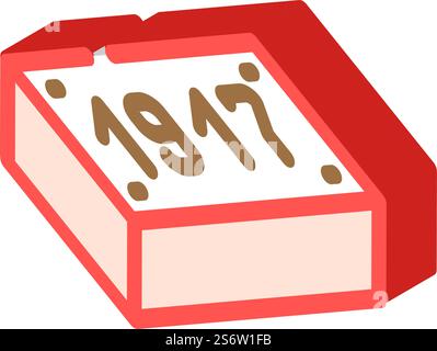 old brick isometric icon vector. old brick sign. isolated symbol illustration. old brick isometric icon vector illustration Stock Vector