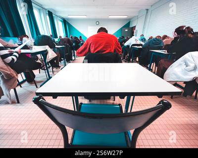 High school exam, absent student Stock Photo