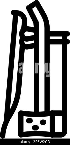 erhu chinese line icon vector. erhu chinese sign. isolated contour symbol black illustration. erhu chinese line icon vector illustration Stock Vector