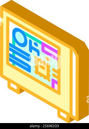 computer system isometric icon vector. computer system sign. isolated symbol illustration. computer system isometric icon vector illustration Stock Vector