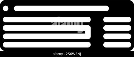keyboard computer glyph icon vector. keyboard computer sign. isolated contour symbol black illustration. keyboard computer glyph icon vector illustration Stock Vector