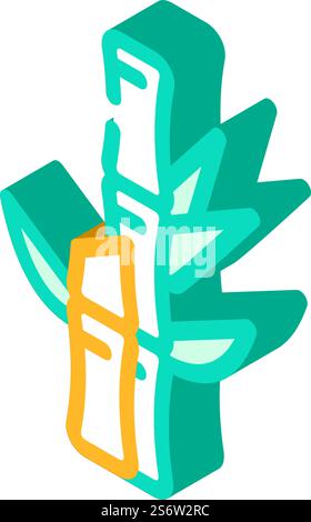 bamboo plant isometric icon vector. bamboo plant sign. isolated symbol illustration. bamboo plant isometric icon vector illustration Stock Vector