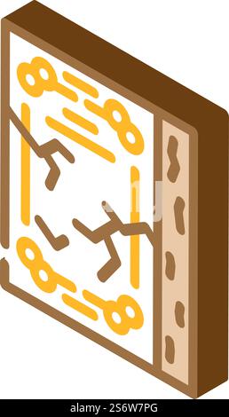 old vintage book isometric icon vector. old vintage book sign. isolated symbol illustration. old vintage book isometric icon vector illustration Stock Vector