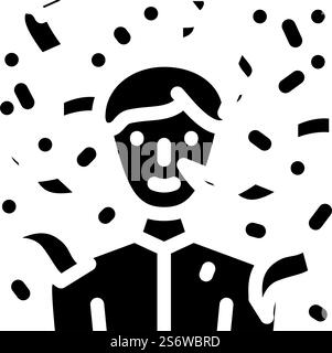 money fall wealth boss glyph icon vector illustration Stock Vector ...