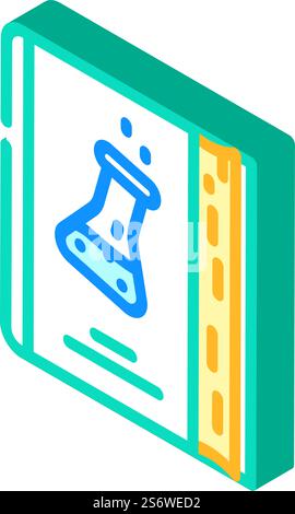 textbook for noting lesson isometric icon vector illustration Stock ...