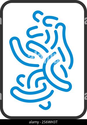 Icon Of Worm Container. Editable Bold Outline With Color Fill Design. Vector Illustration. Stock Vector