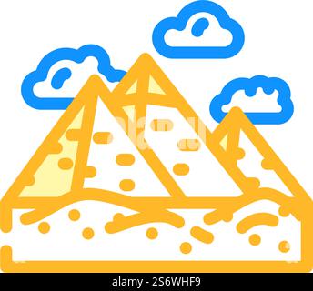 pyramid egypt construction color icon vector illustration Stock Vector ...