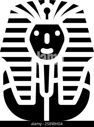 pharaoh egypt king glyph icon vector illustration Stock Vector Image ...