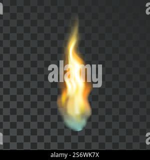Fire Burning Ignition Torch Or Matchstick Vector. Danger Fire Burn Blaze For Kindling Fireplace. Campfire Igniting And Blazing Flame, Nature Energy And Power Template Realistic 3d Illustration. Fire Burning Ignition Torch Or Matchstick Vector Stock Vector