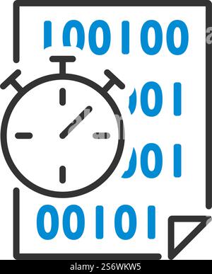 Fast Development Icon. Editable Bold Outline With Color Fill Design. Vector Illustration. Stock Vector